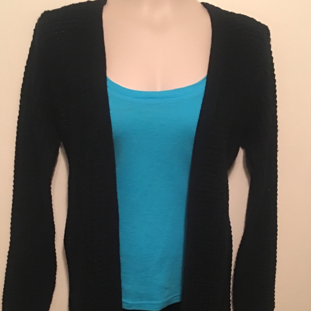 Long Black cardigan sweater New size Lg